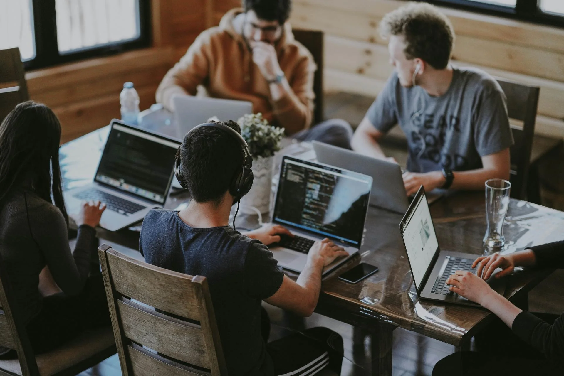 Image of a team working together